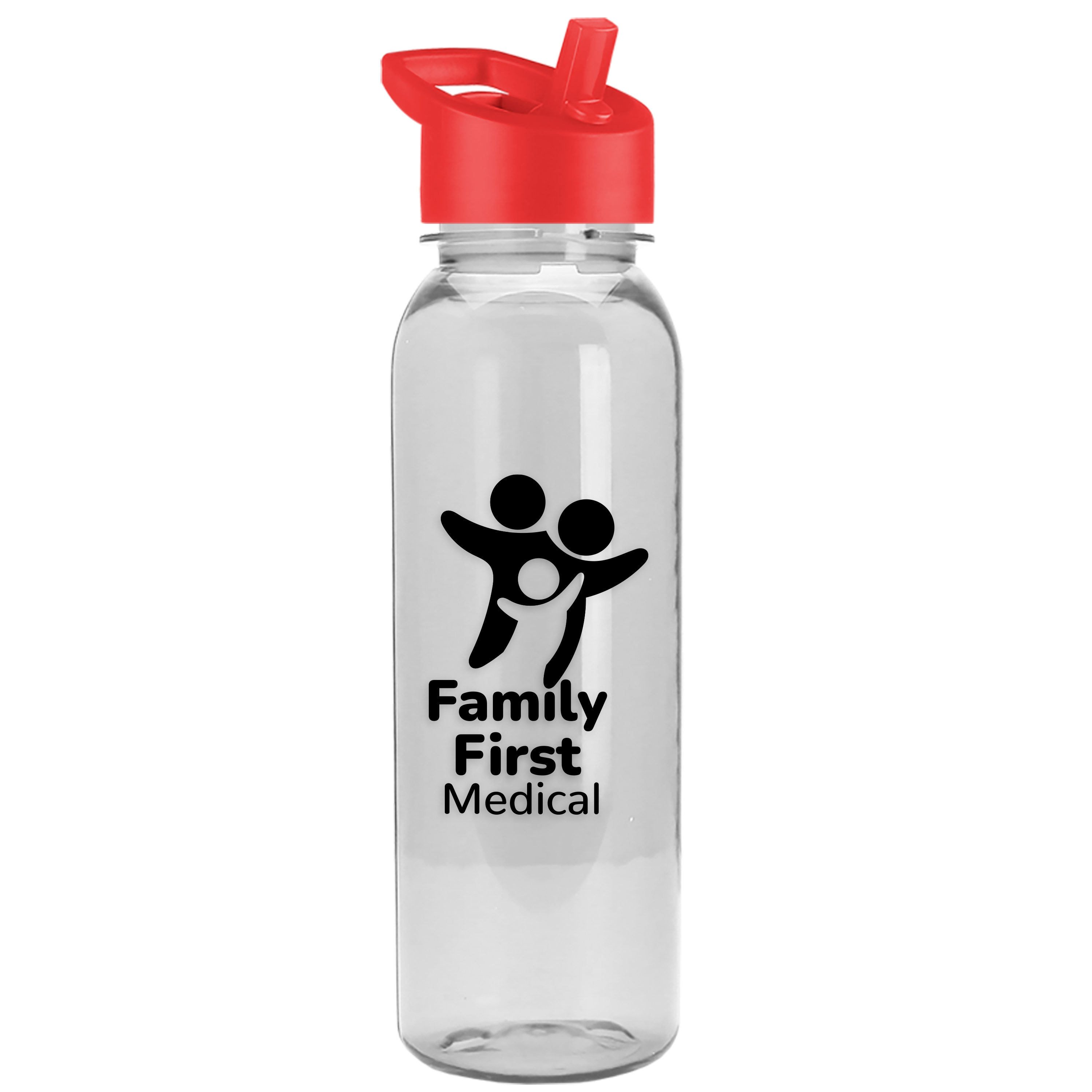 Flat-Sided Tritan® Bottle with Flip-Straw Lid - 24 oz.